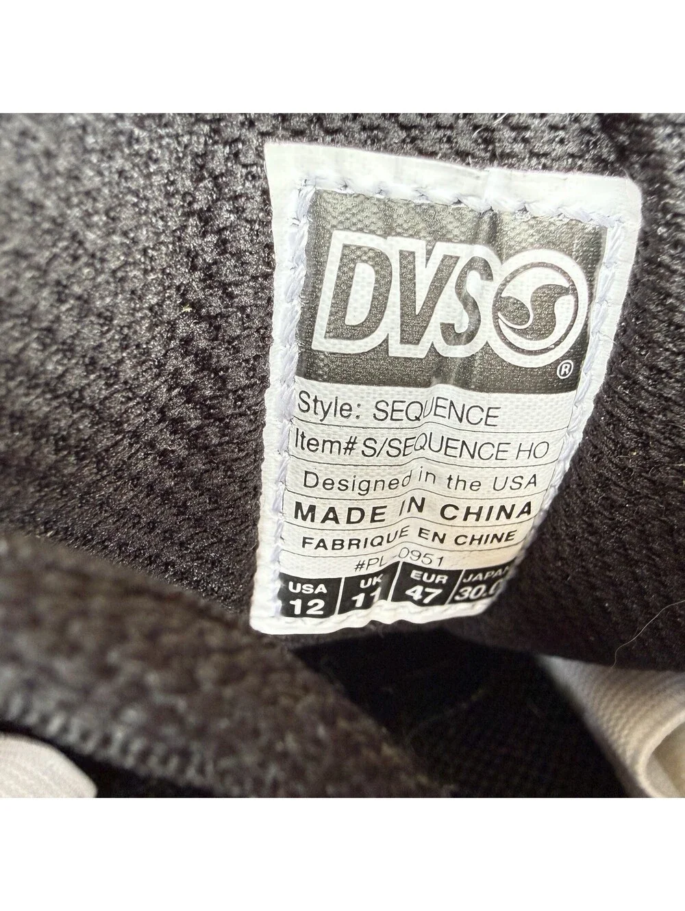 DVS Sequence Chunky Skate Shoes White/Black Size 12 W/ Box Rare Skateboarding